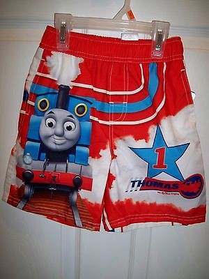 NWT DISNEY THOMAS THE TRAIN KIDS / BOYS SWIM TRUNKS SIZE 12M UPF 50 