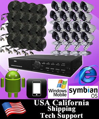   Home Video Surveillance CCTV DVR Security System 16 Outdoor Camera