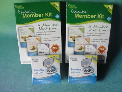 Weight Watchers 2012 TWO (2) Member STARTER Sets + 2 CALCULATORS + 2 