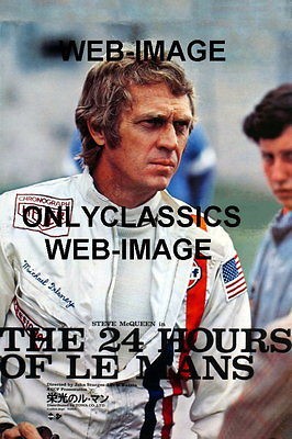   MCQUEEN DRIVERS SUIT LE MANS AUTO RACING MOVIE POSTER SPORTS RACE CAR