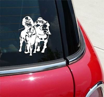   RACING JOCKEY HORSERACING BETTING GRAPHIC DECAL STICKER VINYL CAR WALL