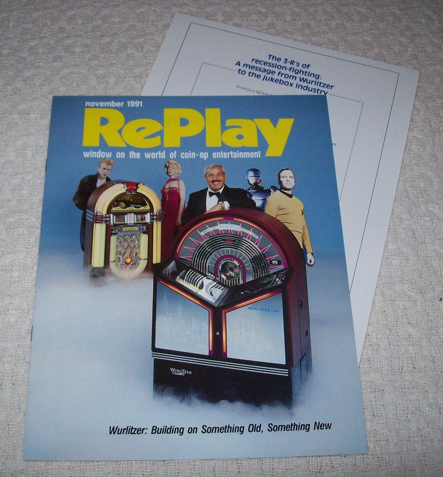   JUKEBOX UNIQUE REPLAY MAGAZINE FEATURE FLYER BROCHURE NOV 1991 MINT