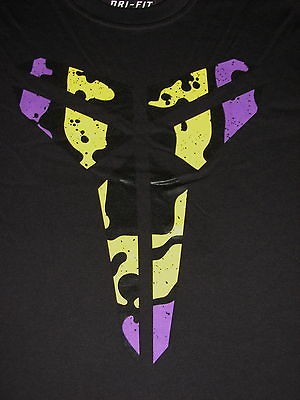 Nike Mens Kobe Poison Dart Frog T Shirt Black NWT Vll Lakers Dry Fit 