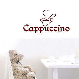 CAPPUCCINO Coffee   Vinyl Wall Art Decal Sticker Cafe Decor