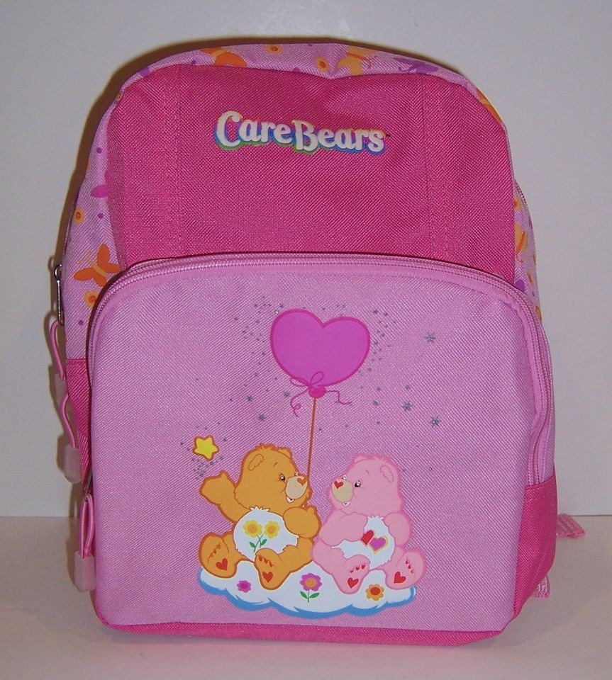 CARE BEARS FRIEND BEAR & LOVE A LOT BEAR Pink 12 BACKPACK Tote Bag 