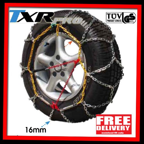 TXR PRO FLEXIBLE 16MM CABLE TYRE SNOW ICE WINTER CHAINS 255/55 18