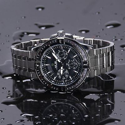   Army Stainless Steel Band Mens Boy Waterproof Quartz Sport Wrist Watch