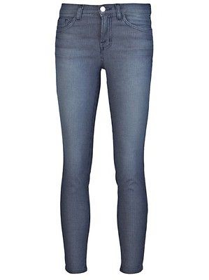 BRAND JEANS CASS VINTAGE RAILROAD STRIPE ZIPPER CROPPED SKINNY DENIM 