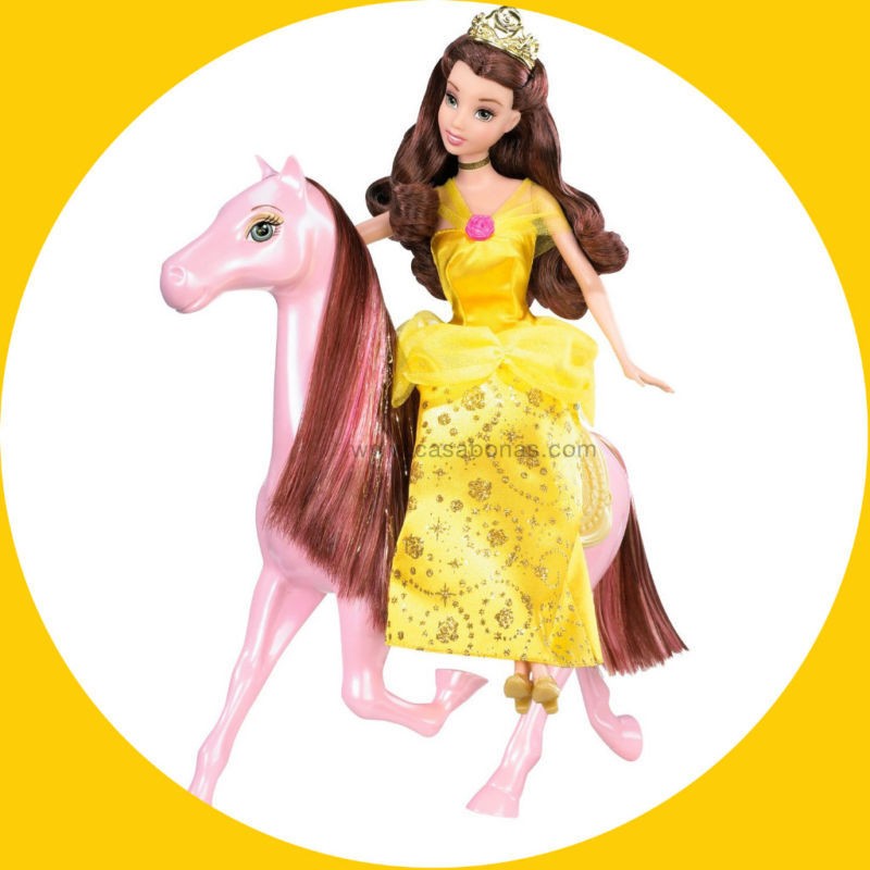  Disney Princess Belle Doll Royal Castle Horse Girls Toy 