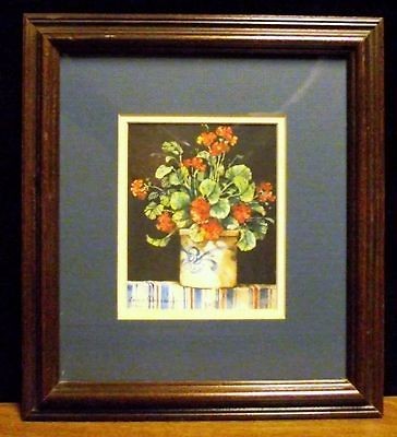   Frame & Print S/N 382/1950 Geranium Carolyn Shores Wright 1990