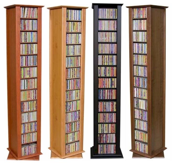 676 CD 324 DVD 2 Sided Spinning Storage Tower Rack NEW