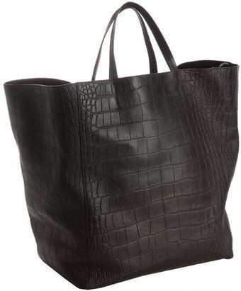 Authentic CELINE CROC embossed square CABAS NWT