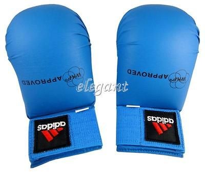 Adidas WKF W.K.F Approved Karate Gloves Blue Color Size S M L XL