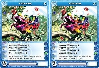 2x CDP 027) YOKKIS Chaotic Super Rare Foil Card & Code RANDOM STATS 