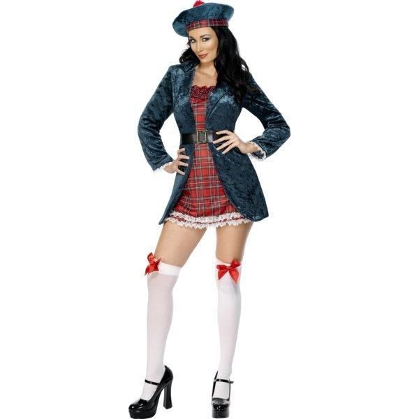 Womens Highland Lassie Scottish Fancy Dress Costume   M