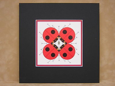Charles Harper Last Aphid Ladybugs Matted Art Card