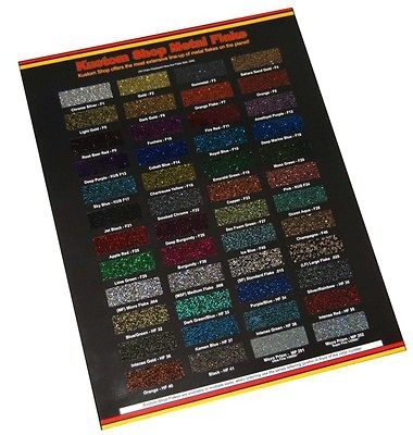   Metal Flake CHIP COLOR CHART Auto Car Paint Gun Custom Shop HOK PPG