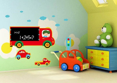 Children Learning Room Decor Transport Car Chalkboard&Bla​ckboard 