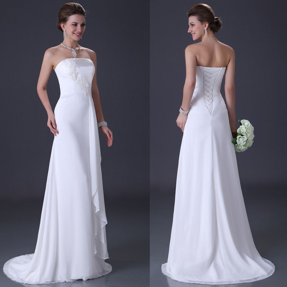 chiffon wedding dress in Wedding & Formal Occasion