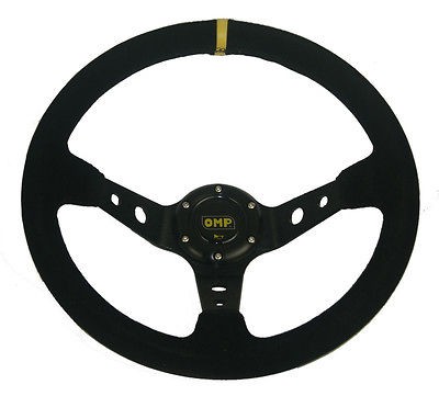 Universal 350mm Suede Corsica Style Racing Sprots Deep Dish Steering 