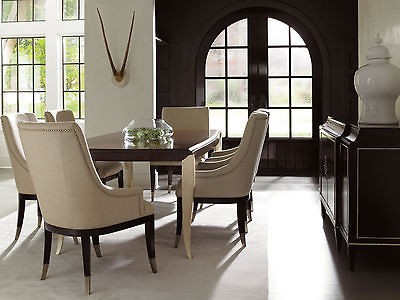 CIARA   7pcs MODERN DESIGNERS RECTANGULAR DINING ROOM TABLE & LINEN 