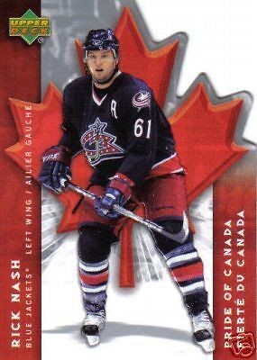 07 08 UD UPPER DECK MCDONALDS RICK NASH PRIDE OF CANADA #PC2 BLUE 