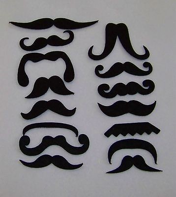 Photobooth Props Mustache Sticky Felt Stash Kit 15 piece Wedding Photo 