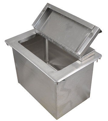 New Stainless Steel Ice Bin 22 x 18 Drop In Ice Bin with Lid