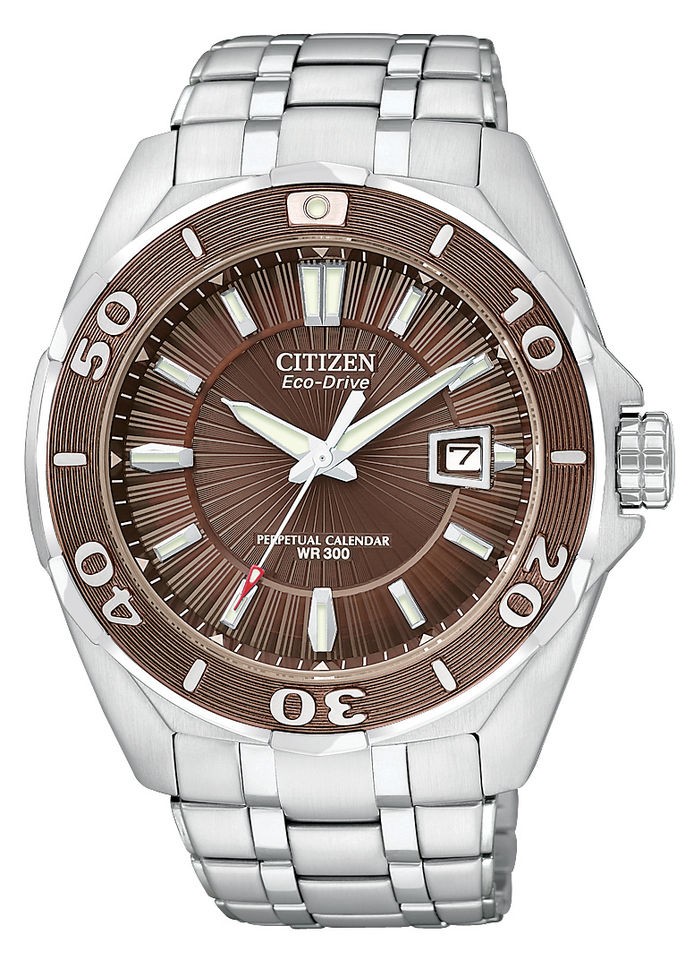 CITIZEN SIGNATURE MENS ECO DRIVE 43 MM PERPETUAL DATE WATCH BL1259 