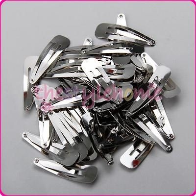 Wholesale 40mm Silver Snap Clips for Baby Girl Hair Bow Craft Wig DIY 