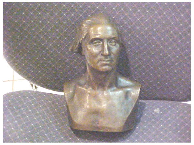 1899 BRONZE PORTR BUST OF GEORGE WASHINGTON / MACDONALD