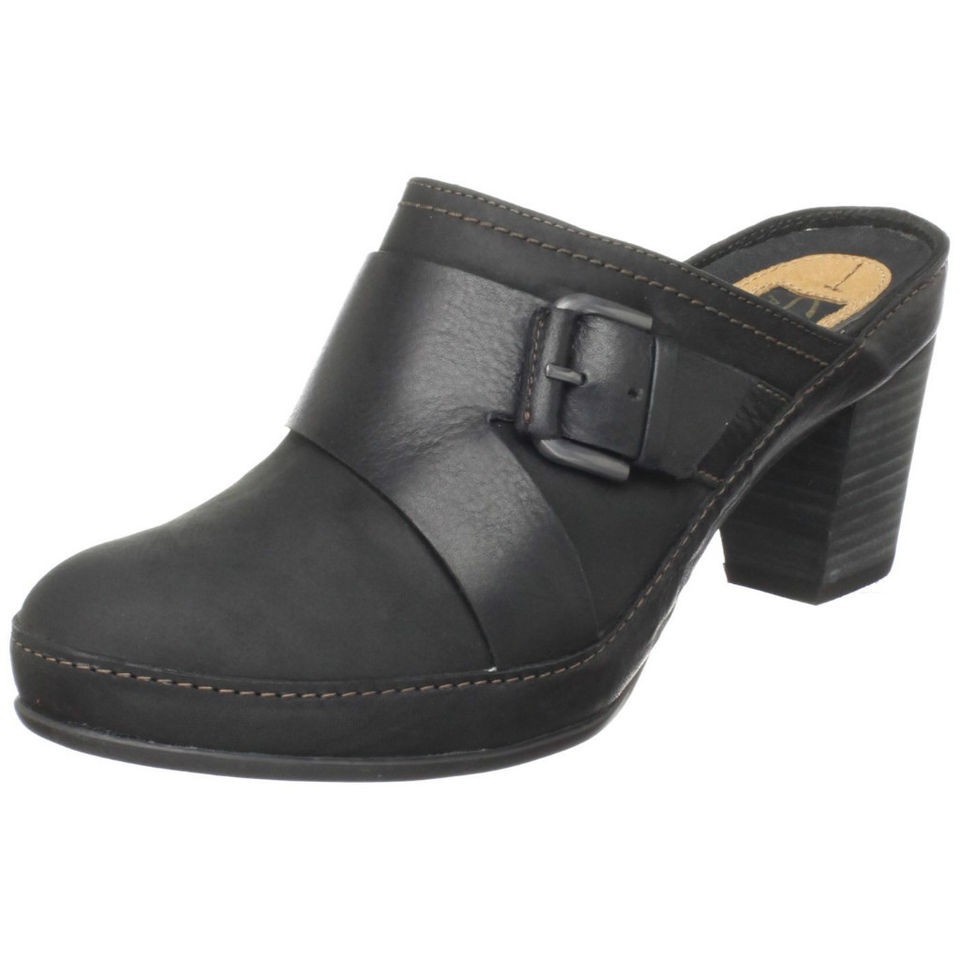 CLARKS GALLERY OPEN BLACK WOMENS CLOGS  82780