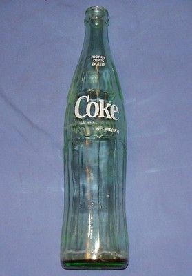 16 oz Coca Cola Soda Pop Top Glass Coke Bottle One Pint Plain Bottom