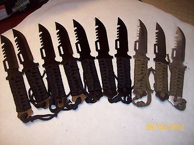   Color 7 Black = 10 Survival knives wholesale hunting fishing bug out