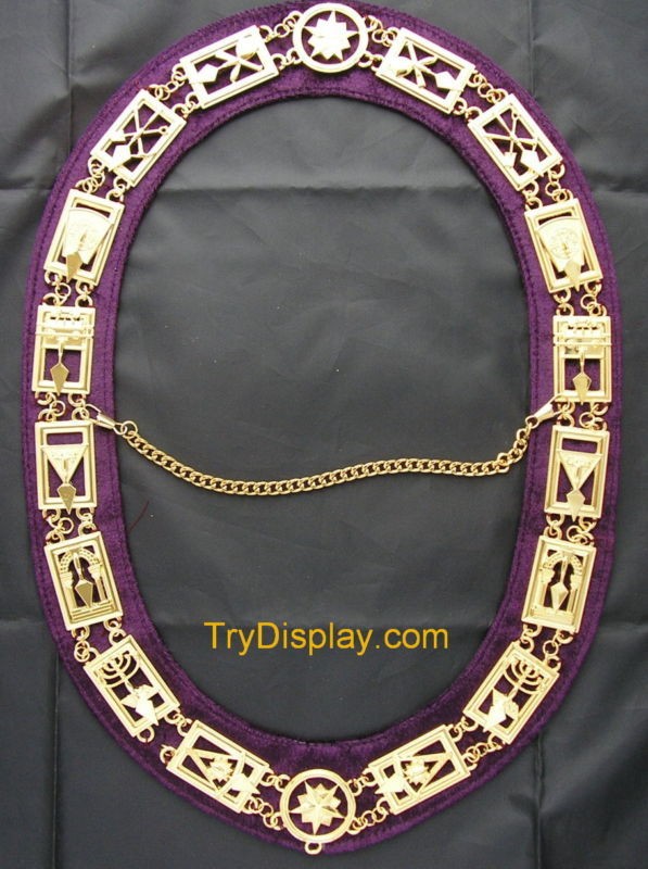 Cryptic Mason, Royal & Select Master Chain Collar Regalia Backing 