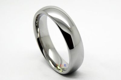   polished Tungsten Engagement Ring Promise Wedding Band Comfort Fit