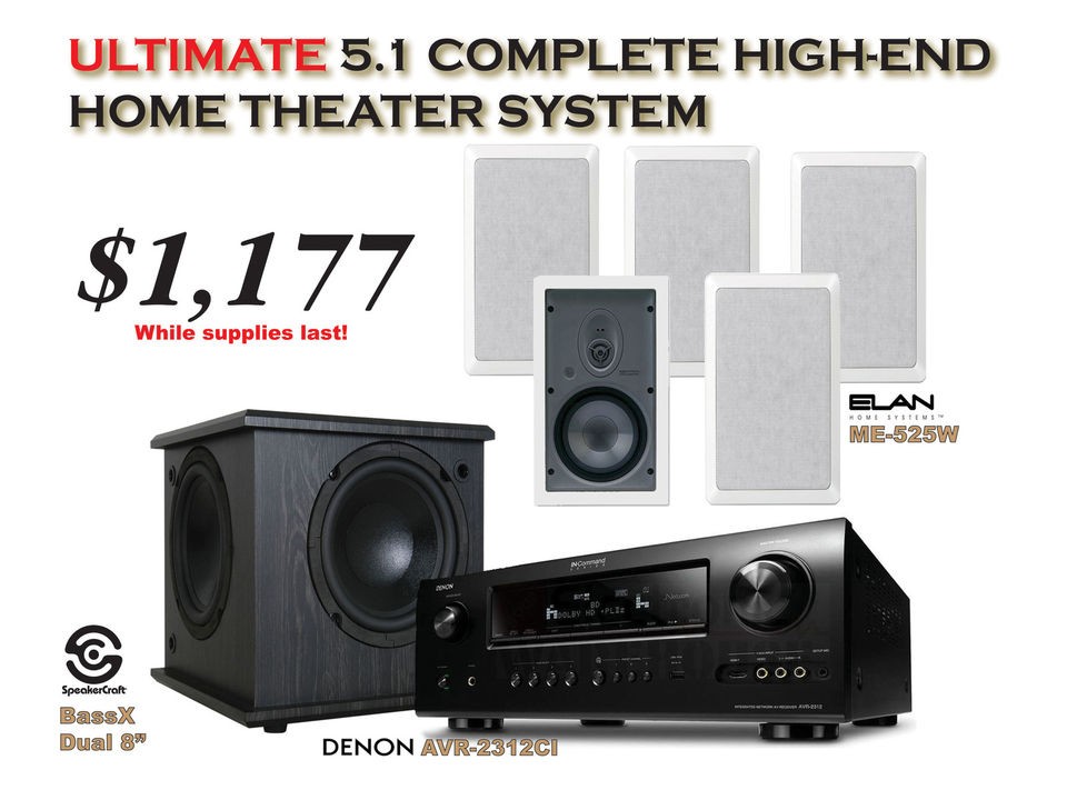 ULTIMATE 5.1 Complete High End Home Theater System   7 piece   HT 