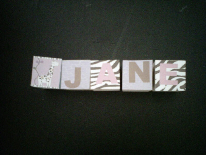 Cocalo Jacana Jungle Baby Name Blocks