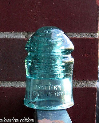 CD 126.4 W.E. MFG. CO. DEC. 19, 1871 light green glass insulator