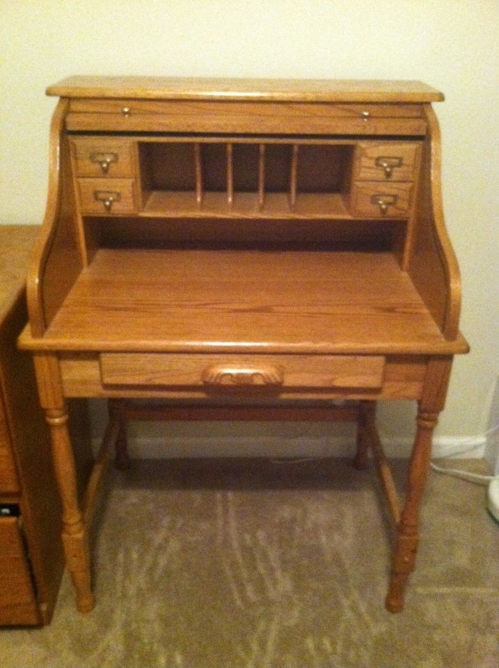 Oak Roll Top Desk