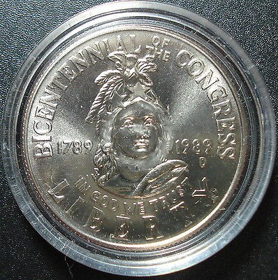 1989 D Uncirculated 200th Anniversary of Congress Half Dollar