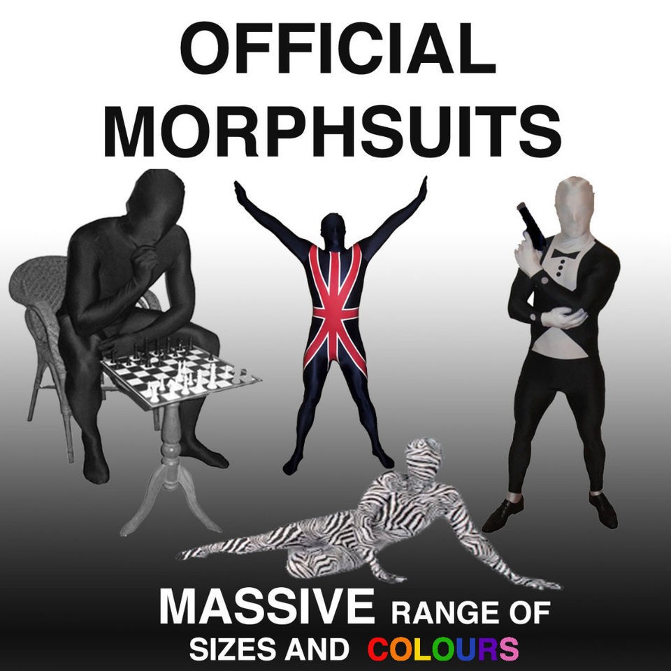 Morphsuit Spandex Lycra Morph Suit Bodysuit Fancy Dress