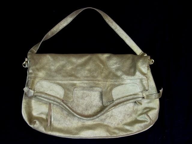 FOLEY & CORINNA Mid City METALLIC GOLD Leather Tote Bag Handbag