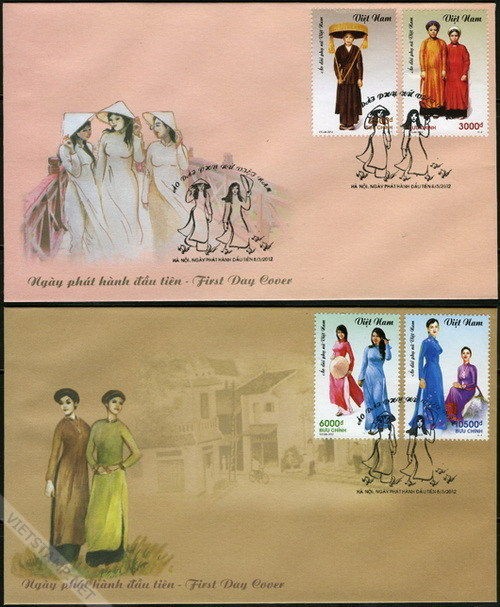 Vietnam 2012 Long dress AO DAI national costume official FDC