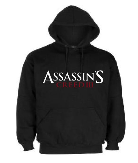 ASSASSINS CREED 3 HOODIE FREE GAMER ID on arm HOODY NEW POST WORLDWIDE 