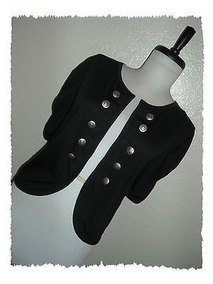 Delirious LA Military Crest Button Ruched Sleeve Goth Gothic Bolero 