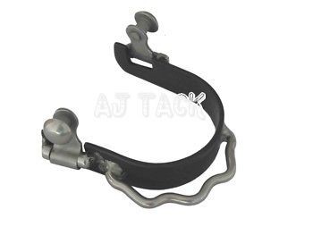 Humane Sidewinder Barrel Racing Bumper Riding Spurs Black Steel Mens 