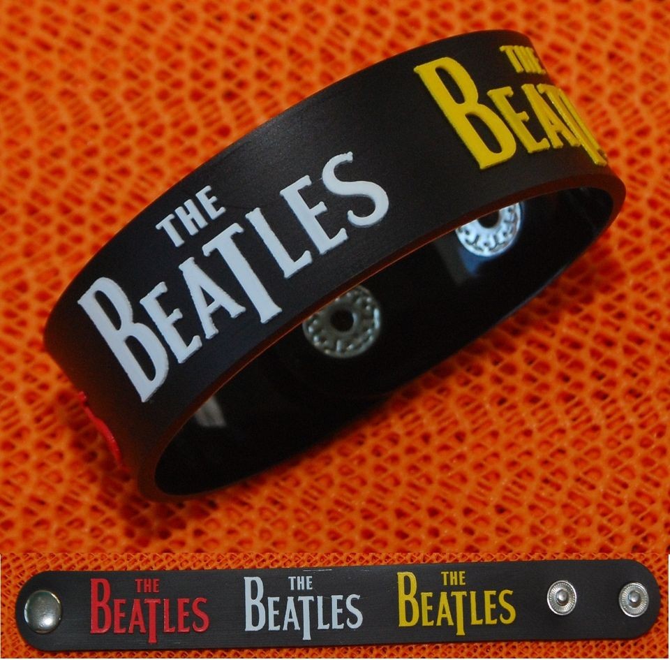 THE BEATLES RUBBER WRISTBAND BRACELET ROCK