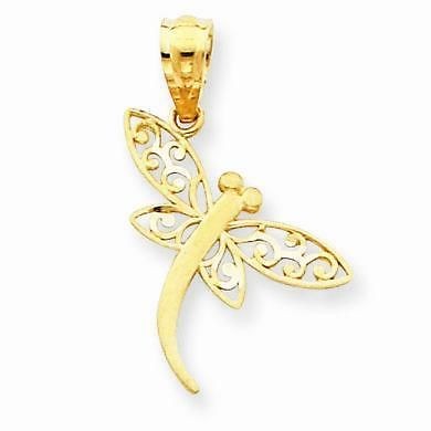gold dragonfly pendant in Fine Jewelry