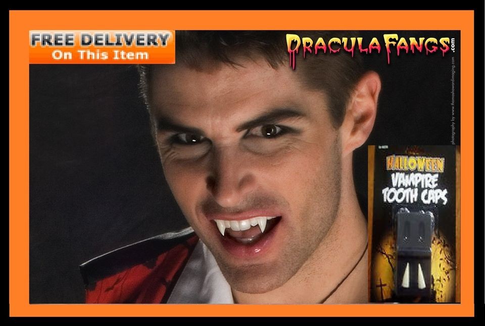   VAMPIRE FANGS for Fancy Dress Costume  Edward Cullen TWILIGHT   BNIP